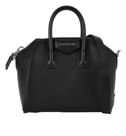 Antigona Mini, £710, Handbags, Black, Leather, Front view